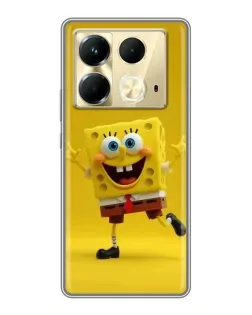 Чехол для Infinix Note 40 с картинкой «Позитивный Губка Боб»