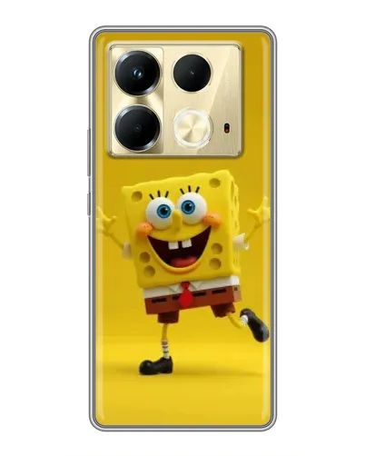Чехол для Infinix Note 40 с картинкой «Позитивный Губка Боб»