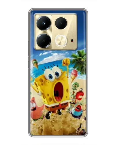 Чехол для Infinix Note 40 с картинкой «Развлечения на пляже»