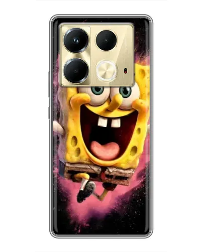 Чехол для Infinix Note 40 с картинкой «Взрывной Спанч Боб»