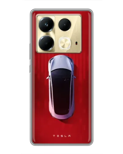 Чехол для Infinix Note 40 с картинкой «Tesla Top View»