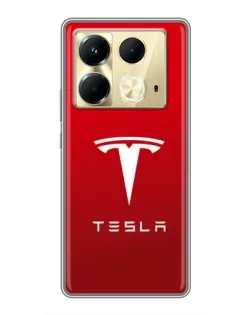Чехол для Infinix Note 40 с картинкой «Tesla Red Classic»