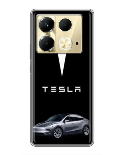Чехол для Infinix Note 40 с картинкой «Tesla Model Y»