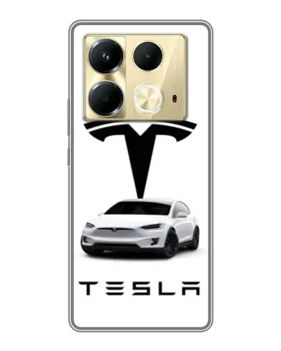 Чехол для Infinix Note 40 с картинкой «Tesla White Style»
