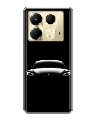 Чехол для Infinix Note 40 с картинкой «Фары Tesla Night»
