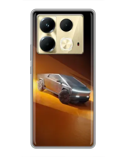 Чехол для Infinix Note 40 с картинкой «Cybertruck в пустыне»