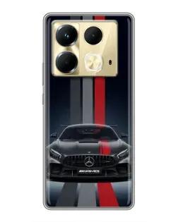 Чехол для Infinix Note 40 с картинкой «Mercedes — белый карбон» Чехол для Infinix Note 40 с картинкой «Mercedes — белый карбон»