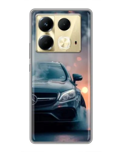 Чехол для Infinix Note 40 с картинкой «Mercedes — ночной город»
