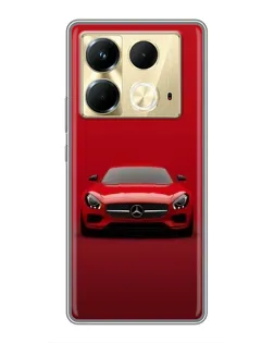 Чехол для Infinix Note 40 с картинкой «Красный Mercedes AMG»