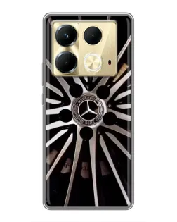 Чехол для Infinix Note 40 с картинкой «Диск Mercedes»