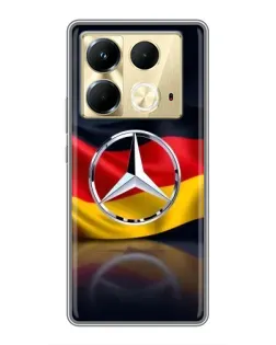 Чехол для Infinix Note 40 с картинкой «Mercedes — флаг Германии»