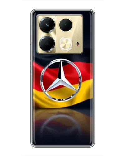 Чехол для Infinix Note 40 с картинкой «Mercedes — флаг Германии»