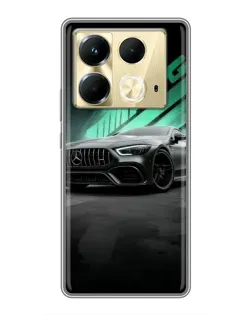 Чехол для Infinix Note 40 с картинкой «Темный Mercedes AMG»