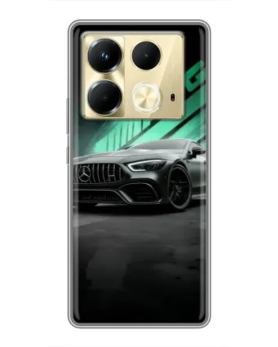 Чехол для Infinix Note 40 с картинкой «Темный Mercedes AMG»