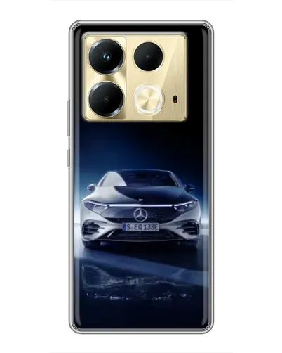 Чехол для Infinix Note 40 с картинкой «Ночной Mercedes EQ»
