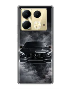 Чехол для Infinix Note 40 с картинкой «Mercedes в дыму»
