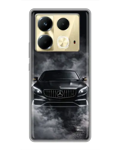 Чехол для Infinix Note 40 с картинкой «Mercedes в дыму»