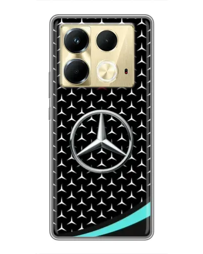 Чехол для Infinix Note 40 с картинкой «Mercedes — бирюзовый акцент»