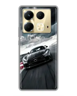 Чехол для Infinix Note 40 с картинкой «Гоночный Mercedes AMG»