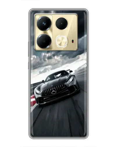 Чехол для Infinix Note 40 с картинкой «Гоночный Mercedes AMG»