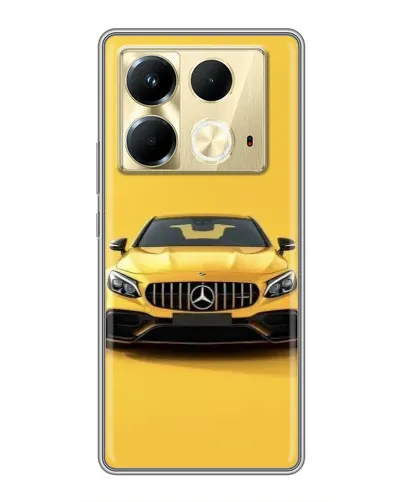 Чехол для Infinix Note 40 с картинкой «Желтый Mercedes GT»