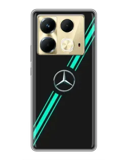 Чохол для Infinix Note 40 з картинкою «Спортивні лінії Mercedes» Чохол для Infinix Note 40 з картинкою «Спортивні лінії Mercedes»