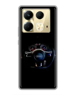 Чехол для Infinix Note 40 с картинкой «Салон Audi — руль» Чехол для Infinix Note 40 с картинкой «Салон Audi — руль»