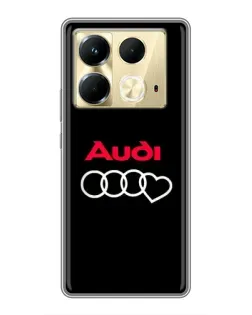 Чехол для Infinix Note 40 с картинкой «Логотип Audi Heart»