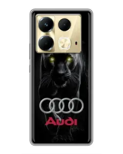Чехол для Infinix Note 40 с картинкой «Пантера и Audi»