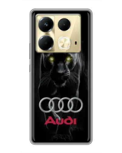 Чехол для Infinix Note 40 с картинкой «Пантера и Audi» Чехол для Infinix Note 40 с картинкой «Пантера и Audi»