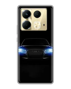 Чехол для Infinix Note 40 с картинкой «Audi в неоне»