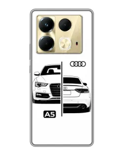 Чехол для Infinix Note 40 с картинкой «Audi — контрастный дизайн»
