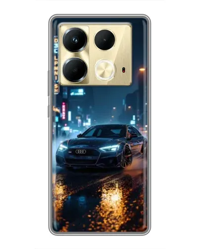 Чехол для Infinix Note 40 с картинкой «Ночной город и Audi» Чехол для Infinix Note 40 с картинкой «Ночной город и Audi»