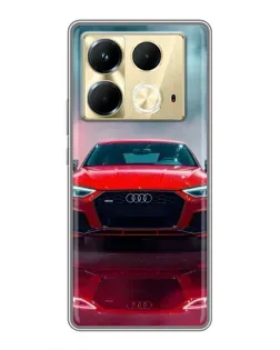 Чехол для Infinix Note 40 с картинкой «Audi RS — красный стиль»