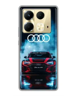 Чехол для Infinix Note 40 с картинкой «Audi Sport — неон»