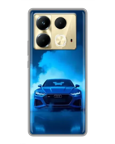 Чехол для Infinix Note 40 с картинкой «Audi — голубая энергия» Чехол для Infinix Note 40 с картинкой «Audi — голубая энергия»