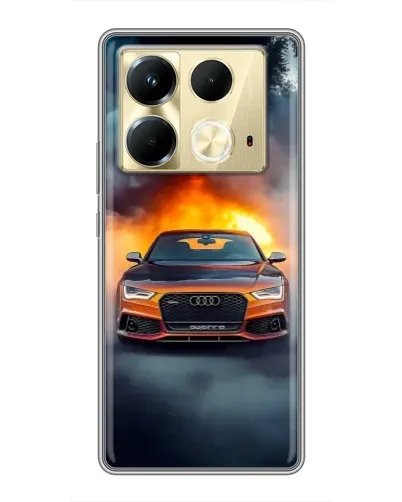 Чехол для Infinix Note 40 с картинкой «Audi в огненном дыму» Чехол для Infinix Note 40 с картинкой «Audi в огненном дыму»
