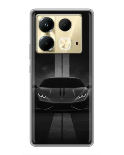 Чехол для Infinix Note 40 с картинкой «Lamborghini симметрия дорог»