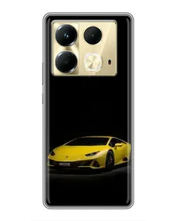 Чехол для Infinix Note 40 с картинкой «Lamborghini желтый акцент»