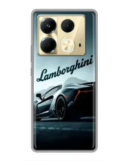 Чехол для Infinix Note 40 с картинкой «Классическая надпись Lamborghini»