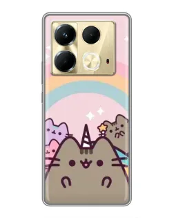 Чехол для Infinix Note 40 с картинкой «Единорог Pusheen» Чехол для Infinix Note 40 с картинкой «Единорог Pusheen»