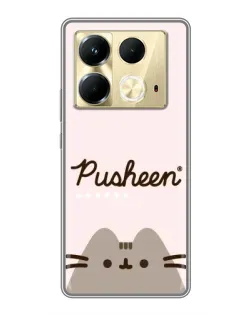 Чехол для Infinix Note 40 с картинкой «Pusheen логотип»