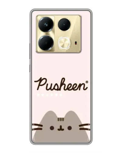 Чехол для Infinix Note 40 с картинкой «Pusheen логотип»