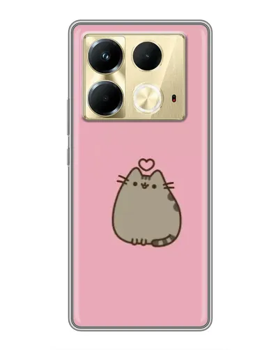 Чехол для Infinix Note 40 с картинкой «Pusheen сердце»