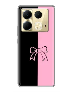 Чехол для Infinix Note 40 с картинкой «Половинки банта»
