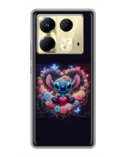 Чехол для Infinix Note 40 с картинкой «Stitch в цветах» Чехол для Infinix Note 40 с картинкой «Stitch в цветах»