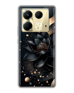 Чехол для Infinix Note 40 с картинкой «Черный лотос»