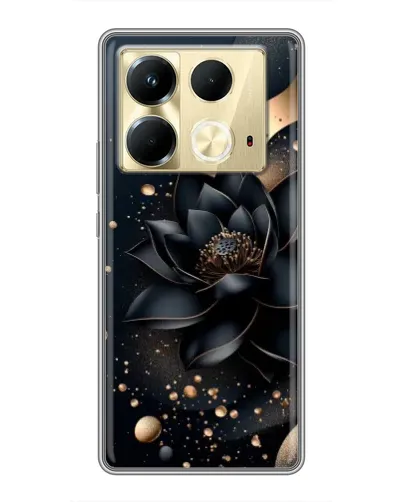 Чехол для Infinix Note 40 с картинкой «Черный лотос»