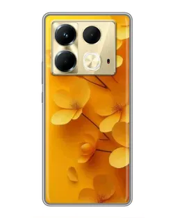 Чехол для Infinix Note 40 с картинкой «Золотые лепестки»