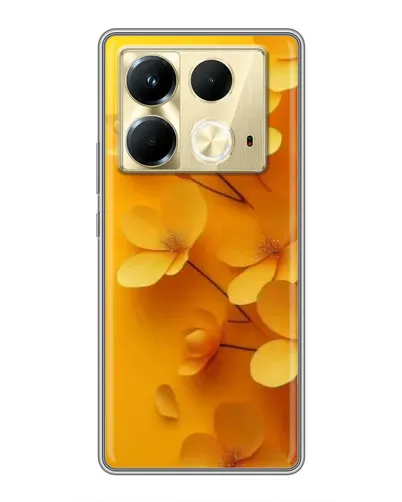 Чехол для Infinix Note 40 с картинкой «Золотые лепестки»